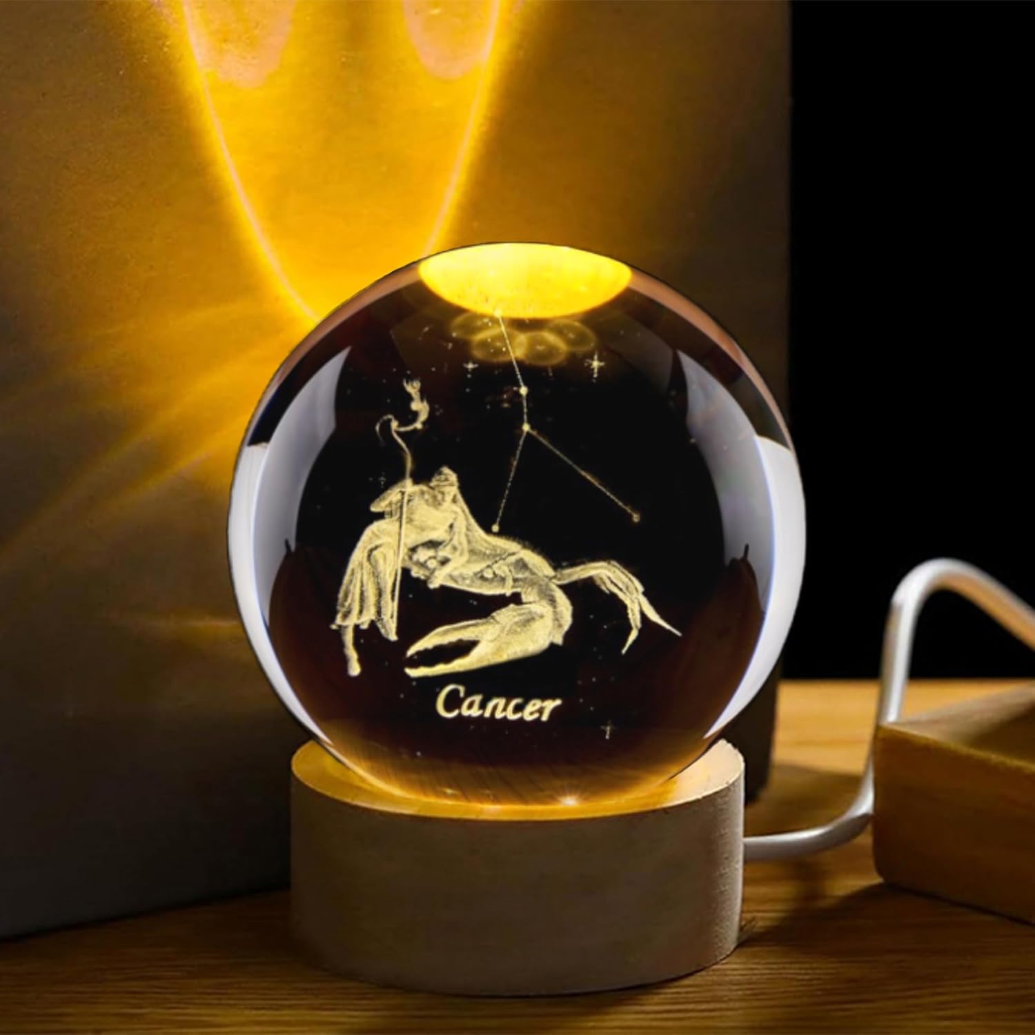 Paper Weight Crystal - 3D хрустальный шар «Созвездие рака» с