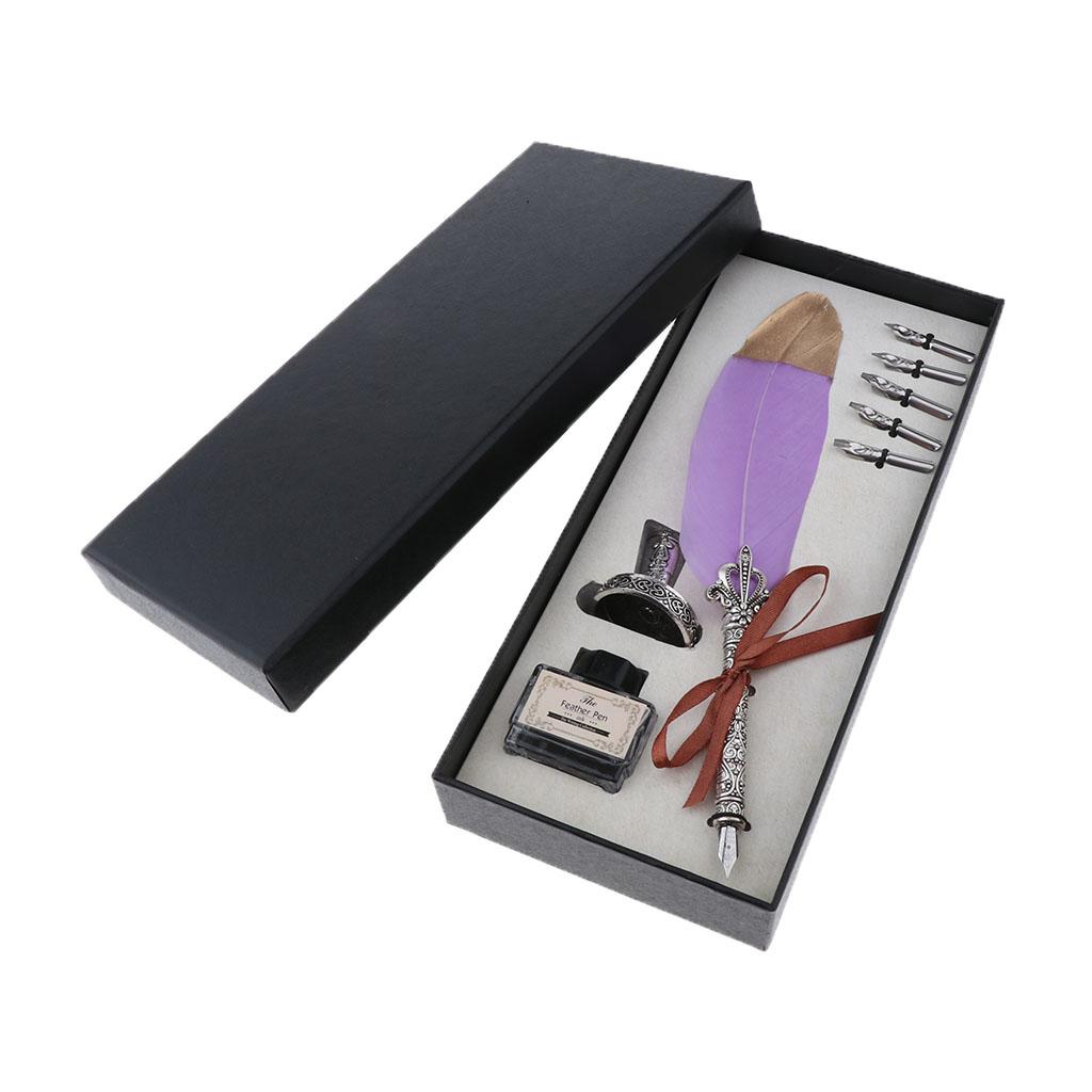 Fountain Pen Bottled Ink - Антикварный набор для каллиграфии: перьевая ручка,