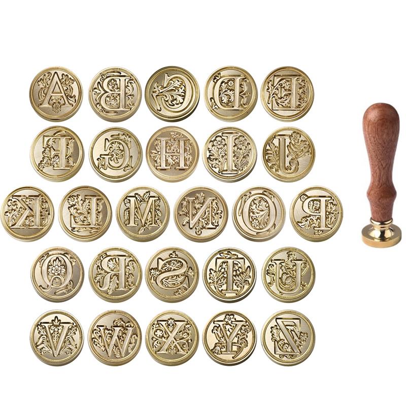 Винтажный сургучный штамп A-Z, – обзор и цена Wax Seal Stamp Set